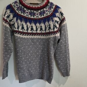 Eddie Bauer Fair Isle Women's Sweater GREAT For Holidays